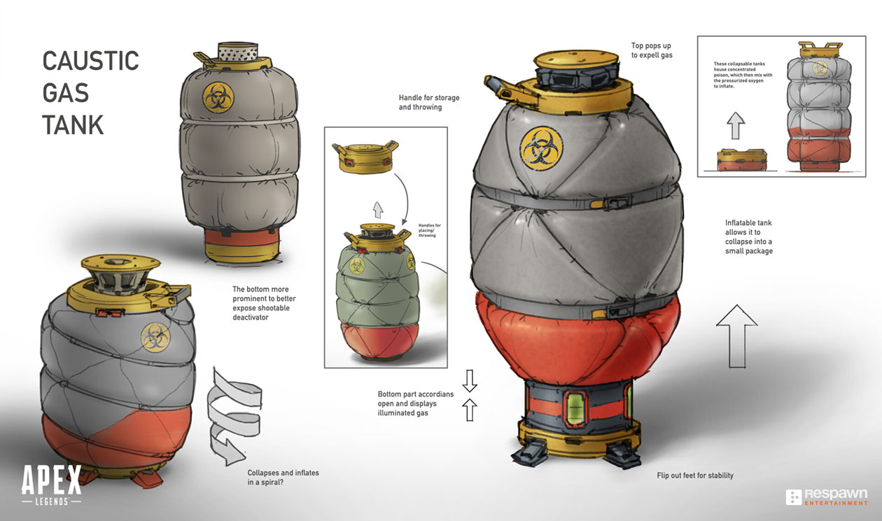 Caustic Gas Tank Artwork from Apex Legends