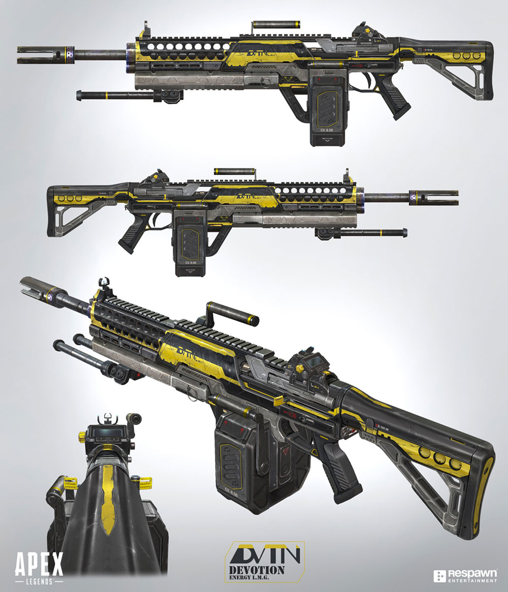 Devotion LMG Art from Apex Legends
