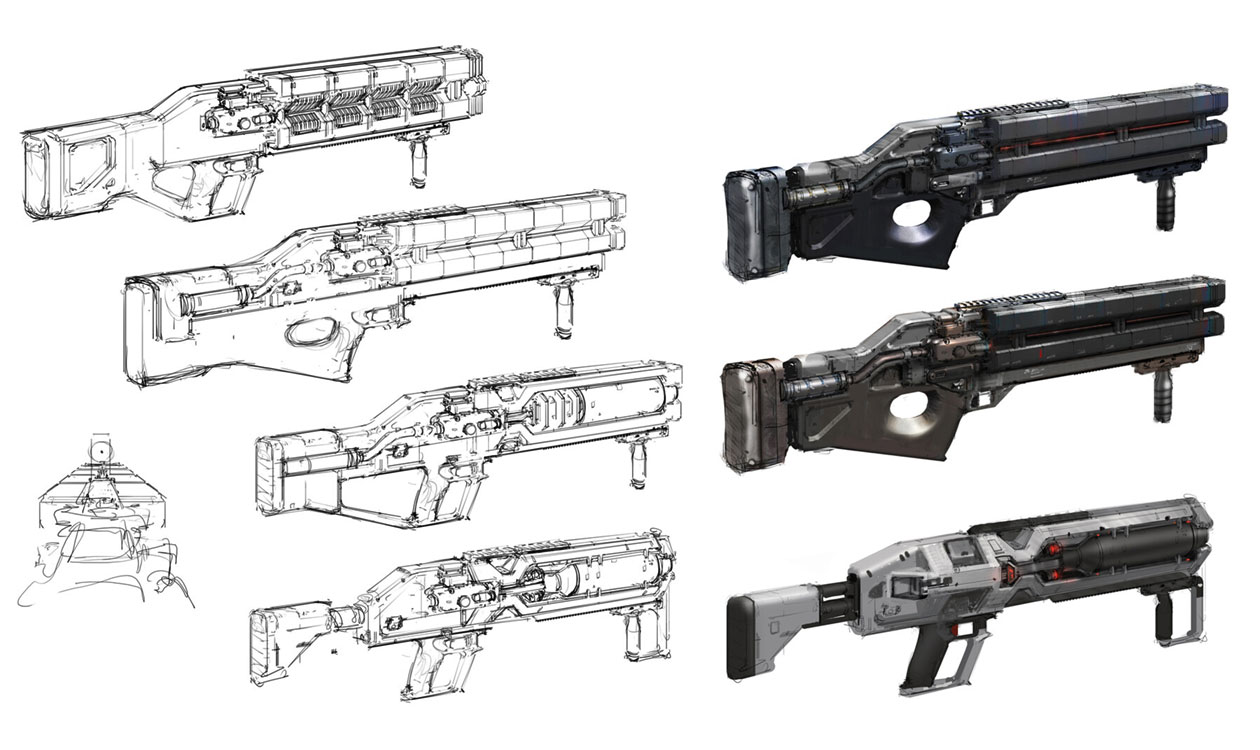 Havoc Rifle Early Concept Art from Apex Legends