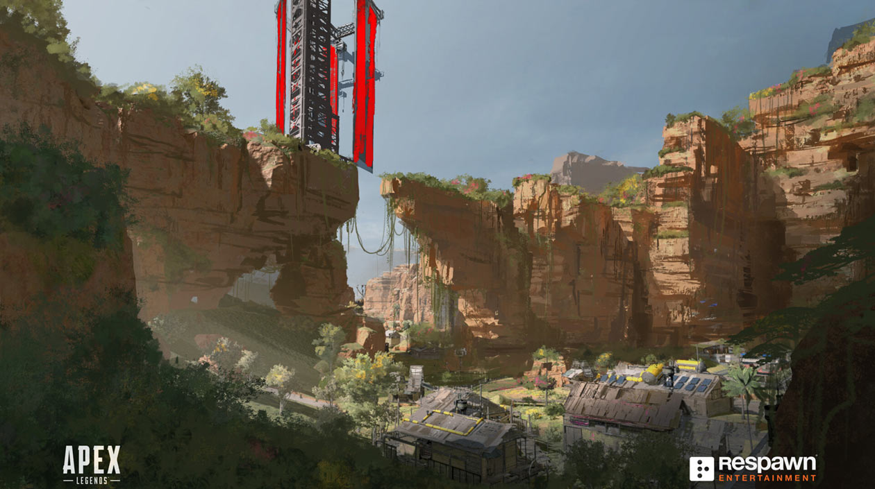 Kings Canyon Cliff Artwork from Apex Legends