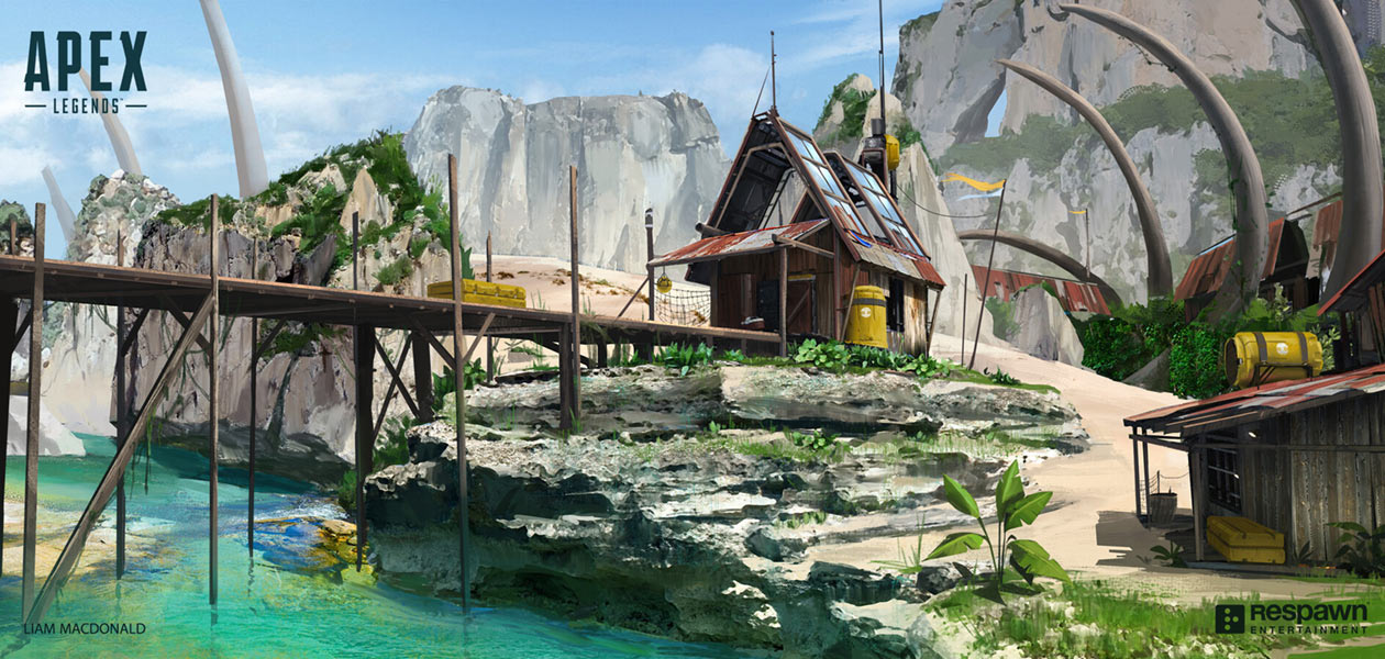 Kings Canyon Terrain Artwork from Apex Legends