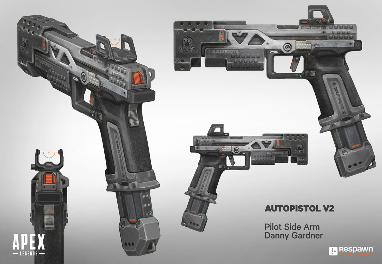 RE-45 Autopistol Art from Apex Legends