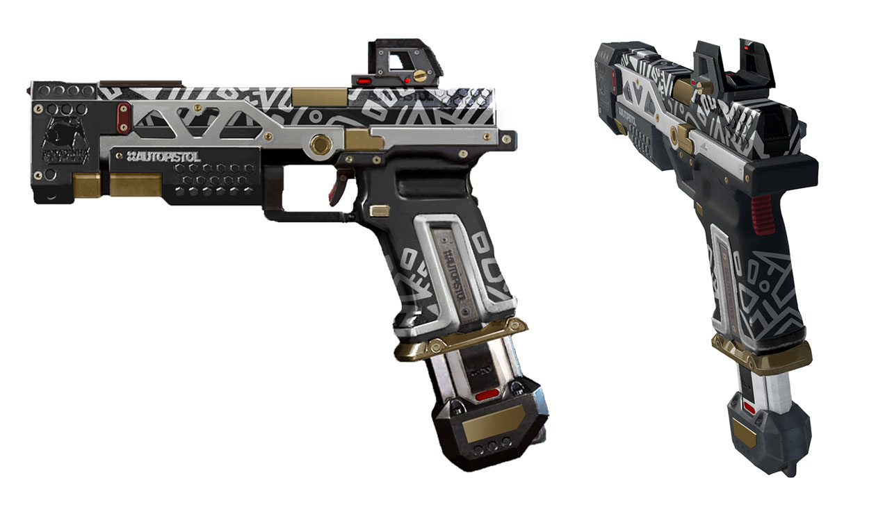 RE-45 Rare&plus; Skin Art from Apex Legends