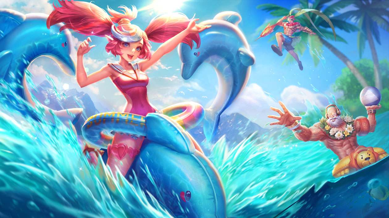 Summer Beach Krixi Concept Art from Arena of Valor