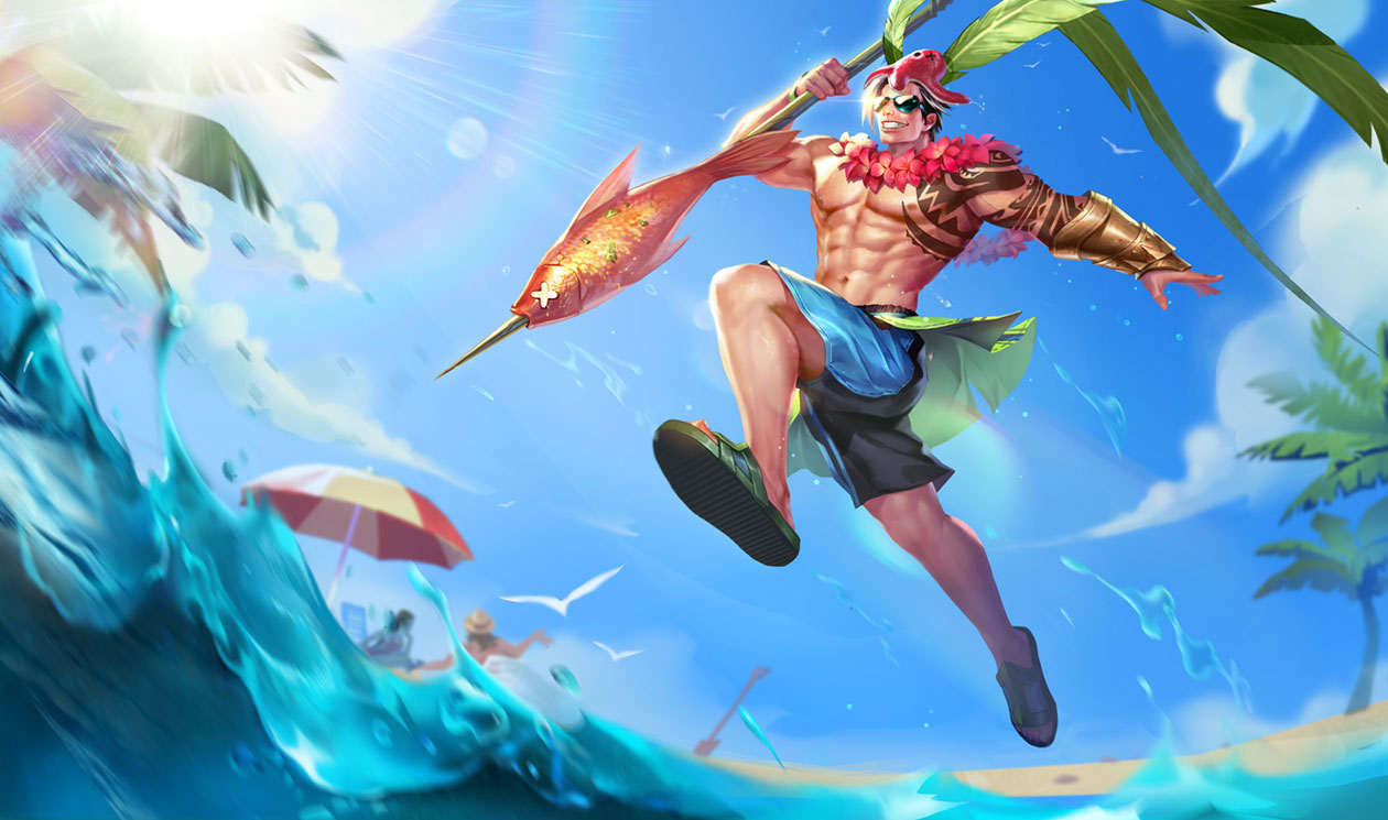 Summer Bash Lu Bu Concept Art from Arena of Valor