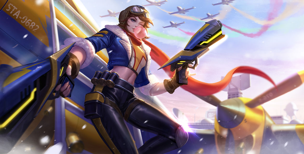 Pilot Violet Concept Art from Arena of Valor