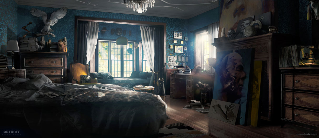 Carl's Bedroom Concept Art from Detroit: Become Human