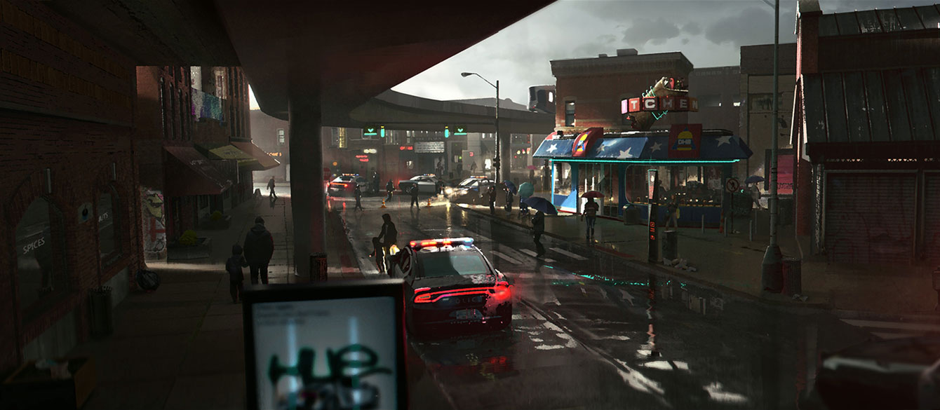 Detroit Fugitive District Concept Art from Detroit: Become Human