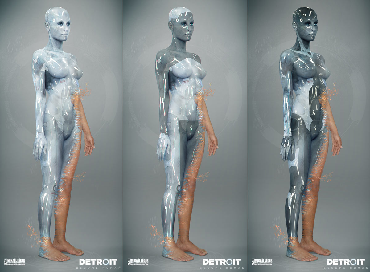 Female Android Designs from Detroit: Become Human