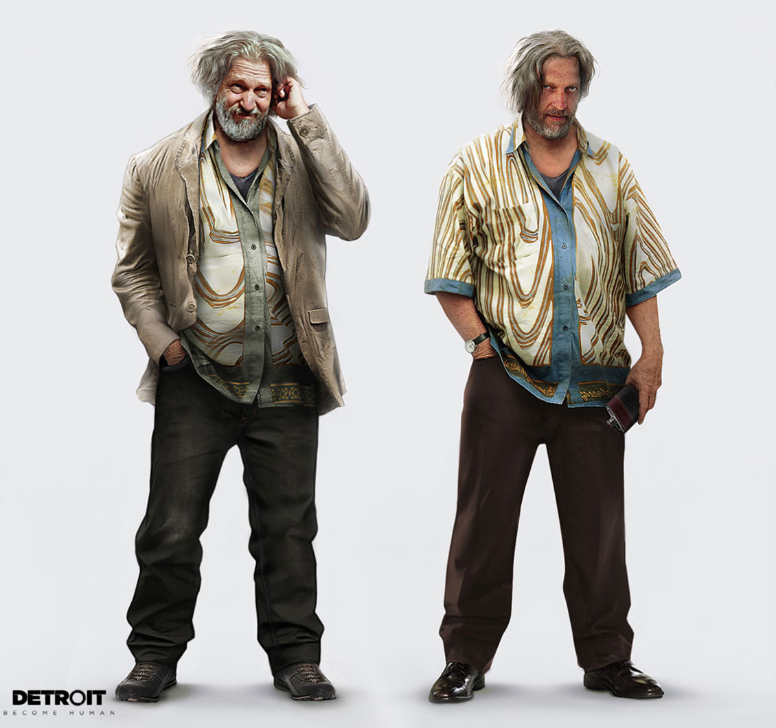 Hank Anderson Concept Art from Detroit: Become Human