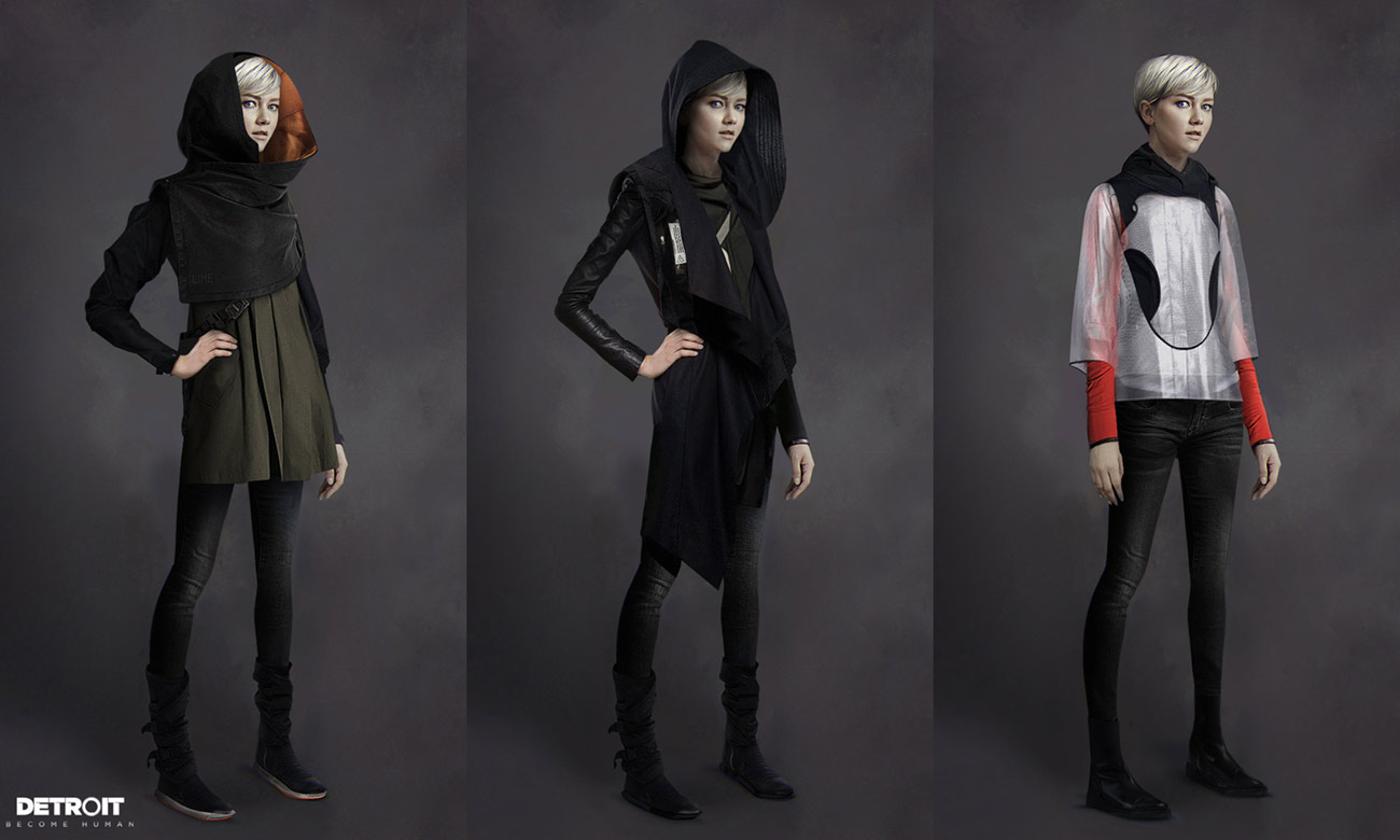 Kara's Costumes Concept Art from Detroit: Become Human