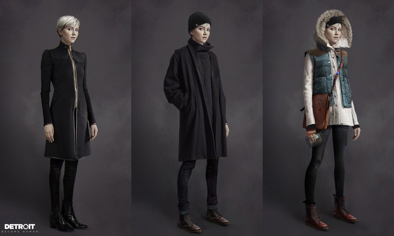 Kara's Costumes Concept Art from Detroit: Become Human