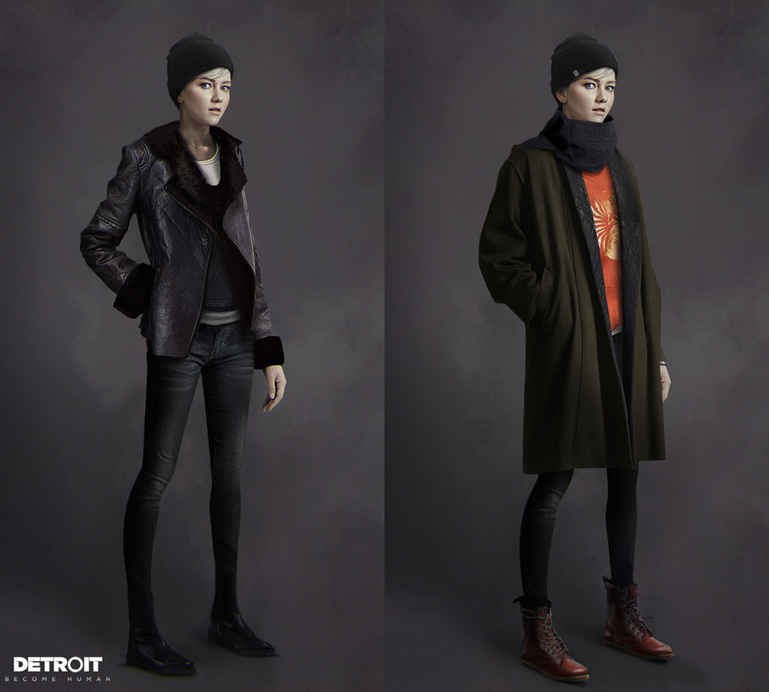 Kara's Costumes Concept Art from Detroit: Become Human