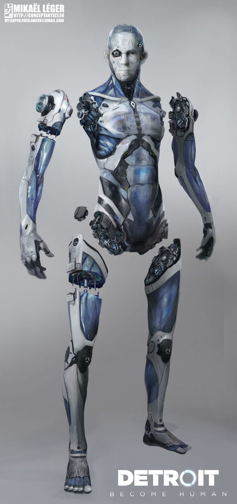 Male Android Concept Art from Detroit: Become Human