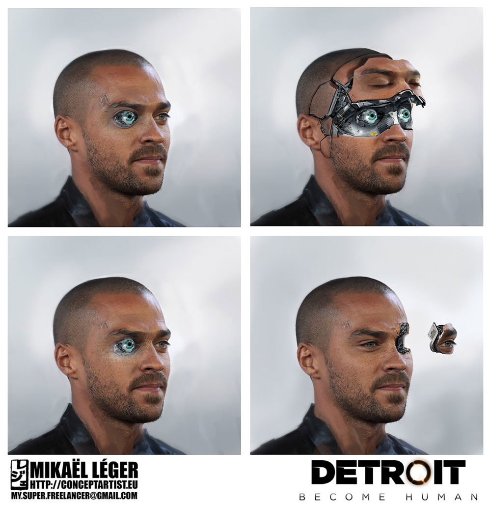 Markus Face Concept Art from Detroit: Become Human