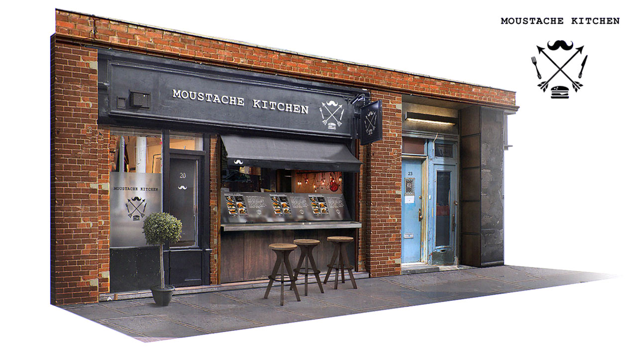 Moustache Kitchen Storefront Concept Art from Detroit: Become Human