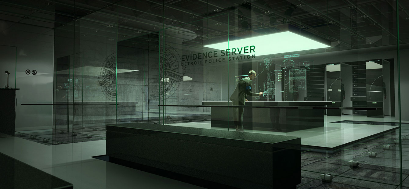 Police Evidence Server Concept Art from Detroit: Become Human