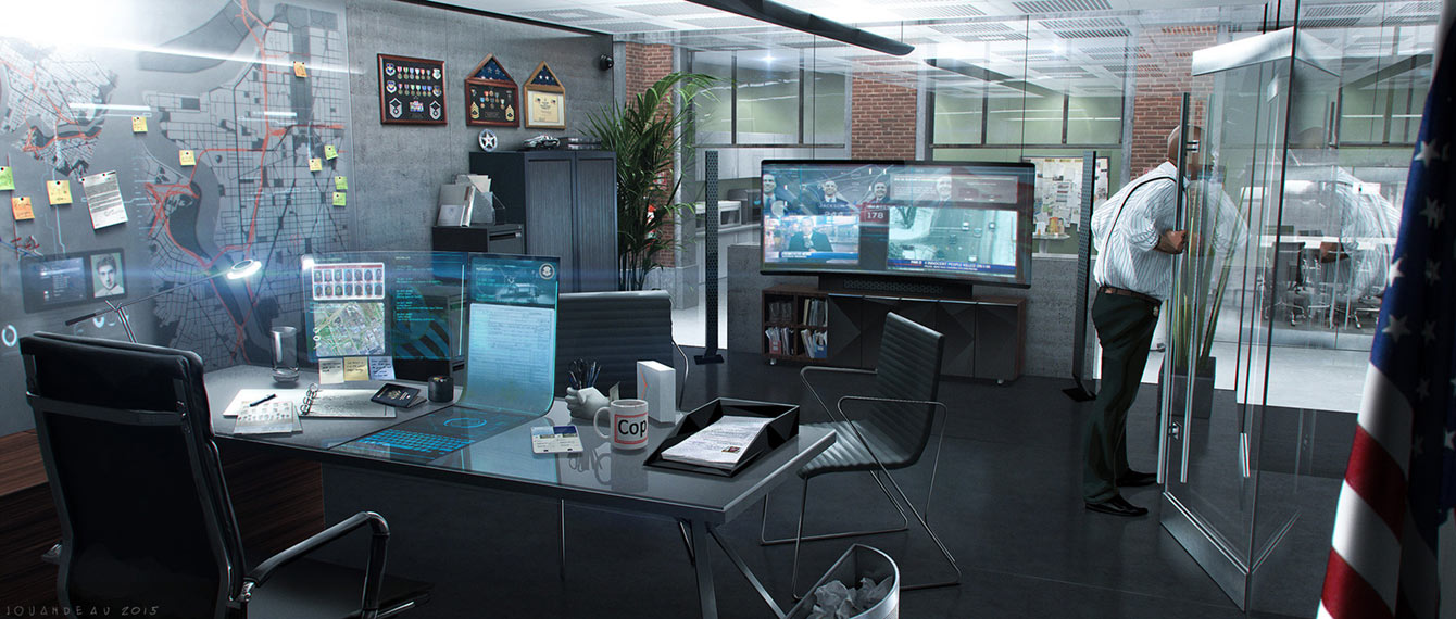Police Station Office Concept Art from Detroit: Become Human