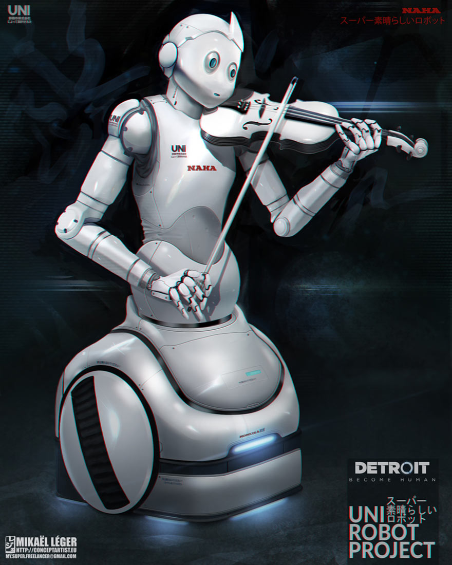 UNI Robot Concept Art from Detroit: Become Human