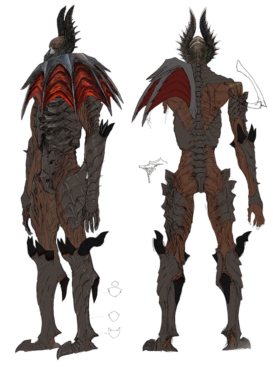 Cavaliere Angelo Backside Art from Devil May Cry 5