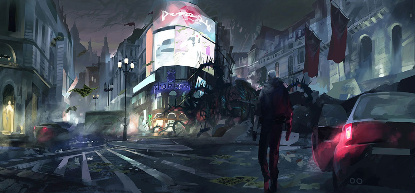 City Concept Art from Devil May Cry 5