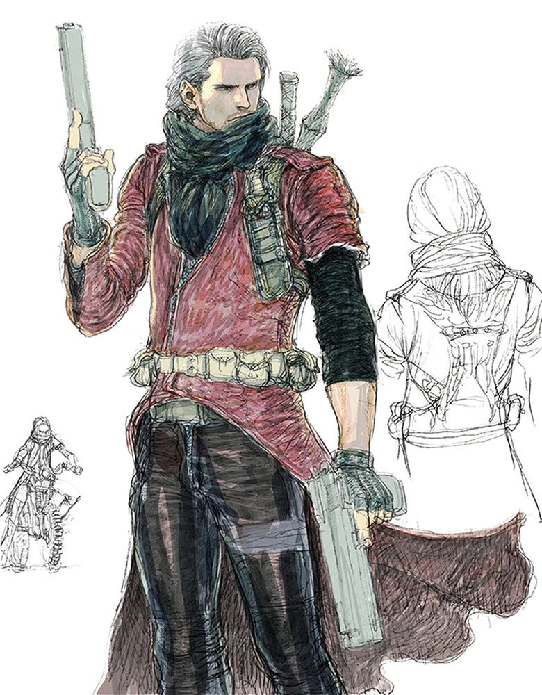 Dante Rough Concept Art from Devil May Cry 5