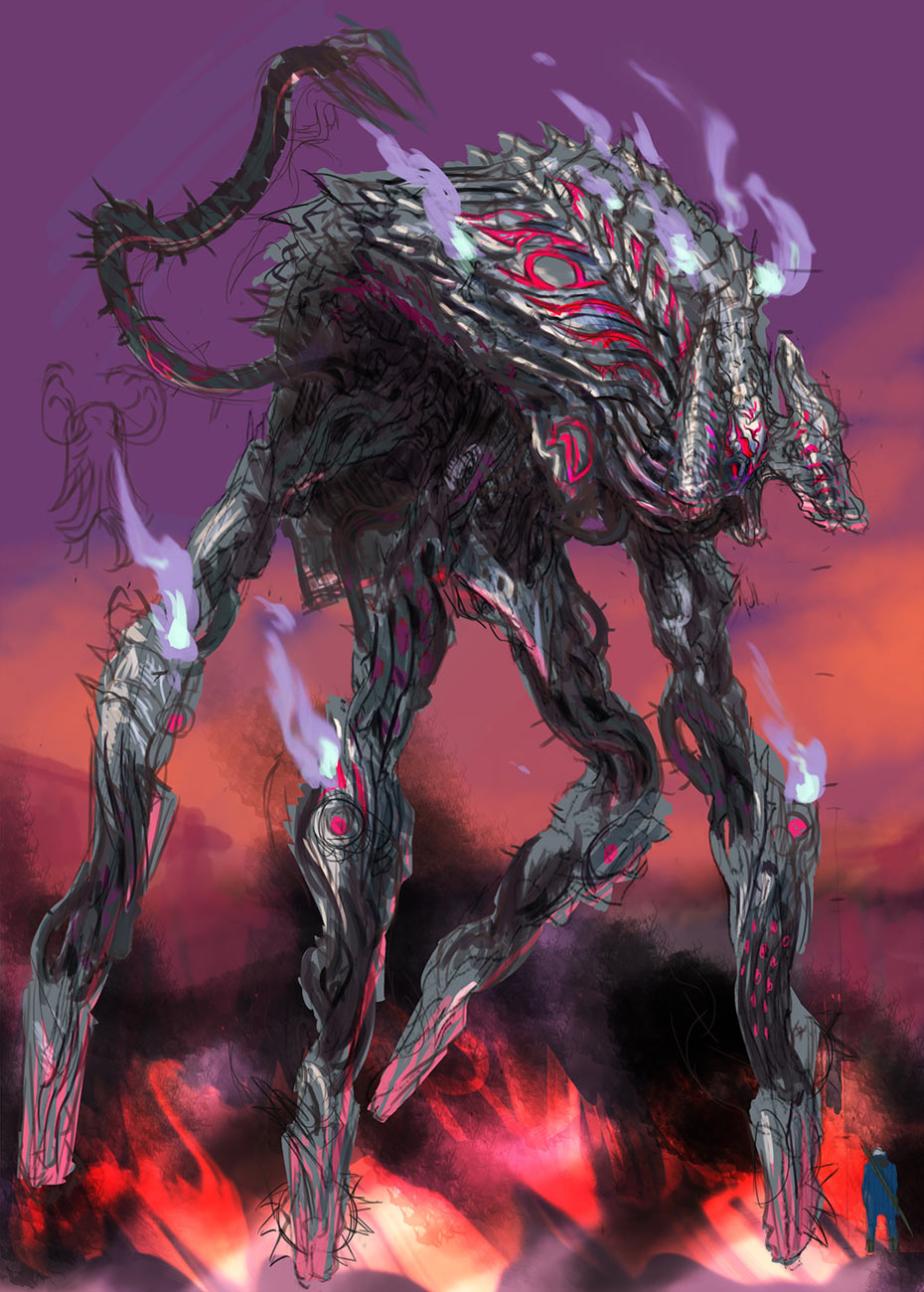 Gilgamesh Concept Art from Devil May Cry 5