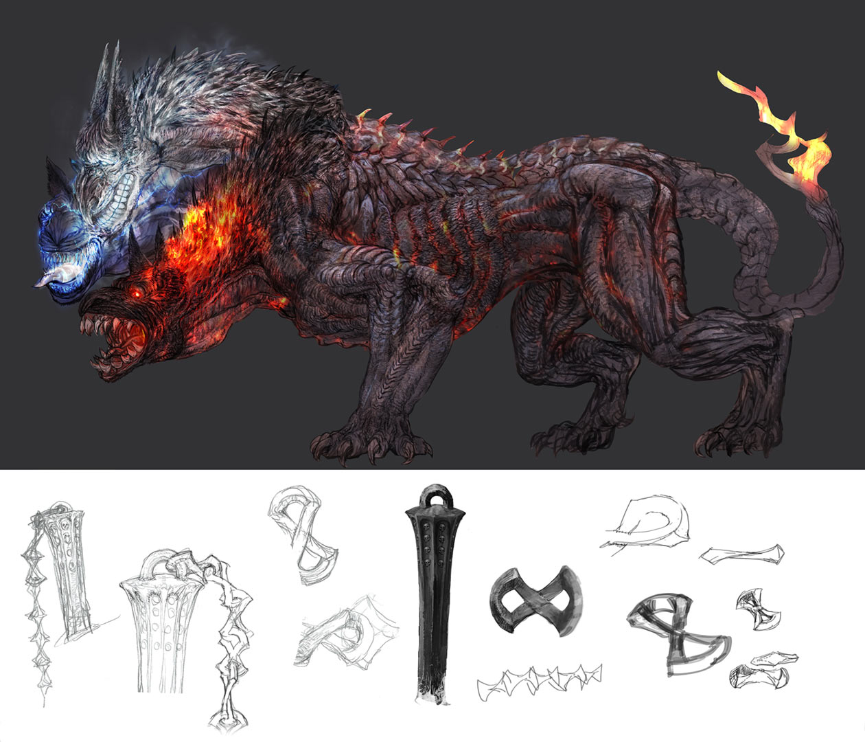 King Cerberus Concept Art from Devil May Cry 5