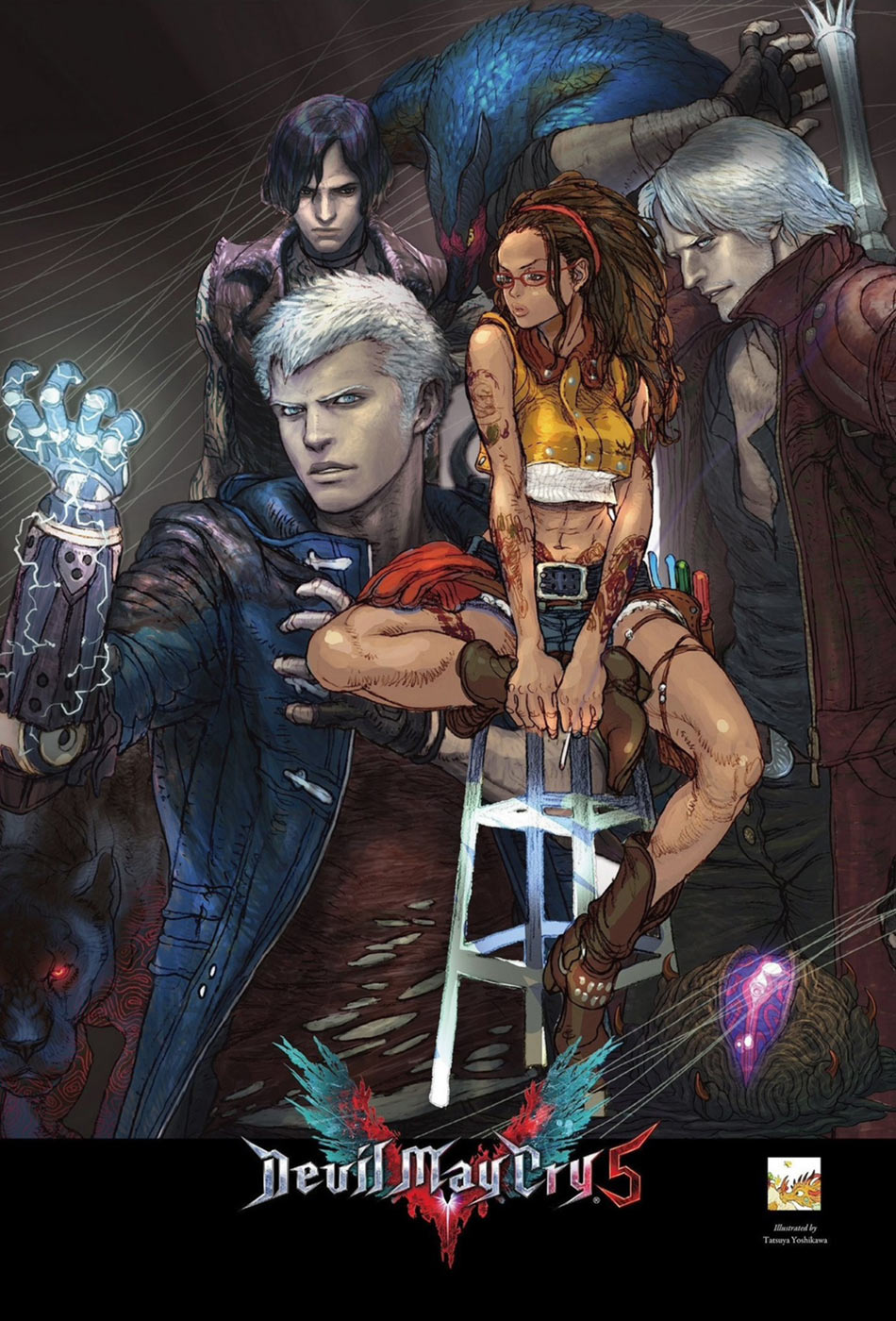 Main Characters Illustration from Devil May Cry 5