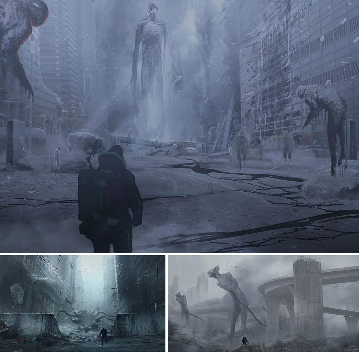 Creature Battle Concepts from Death Stranding
