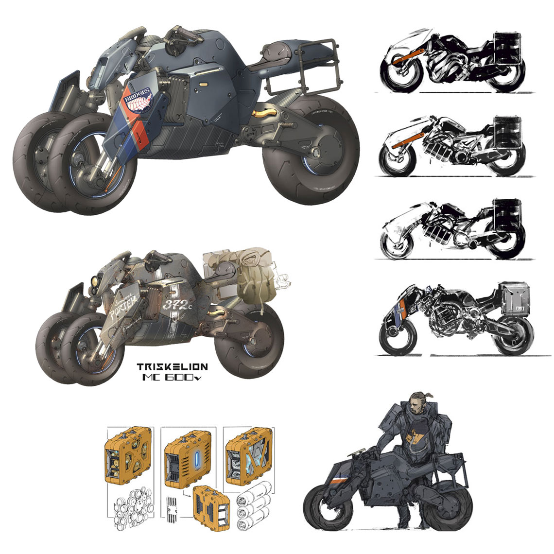 Reverse Trike Concept Art from Death Stranding