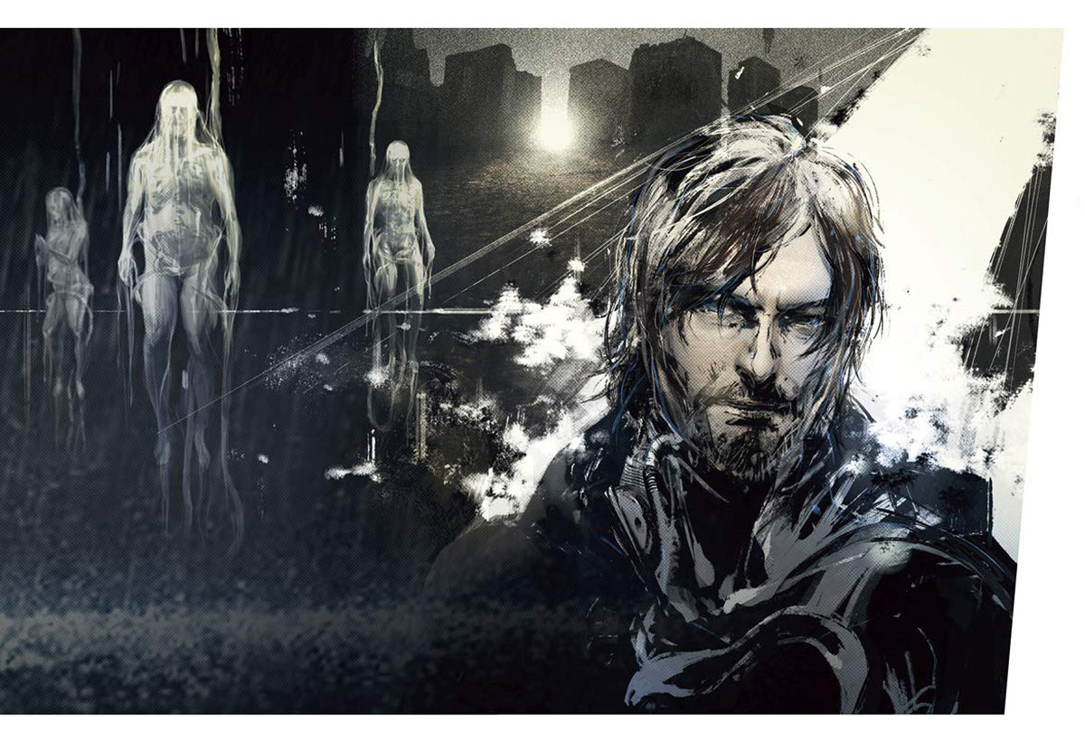 Sam and BTs Art from Death Stranding