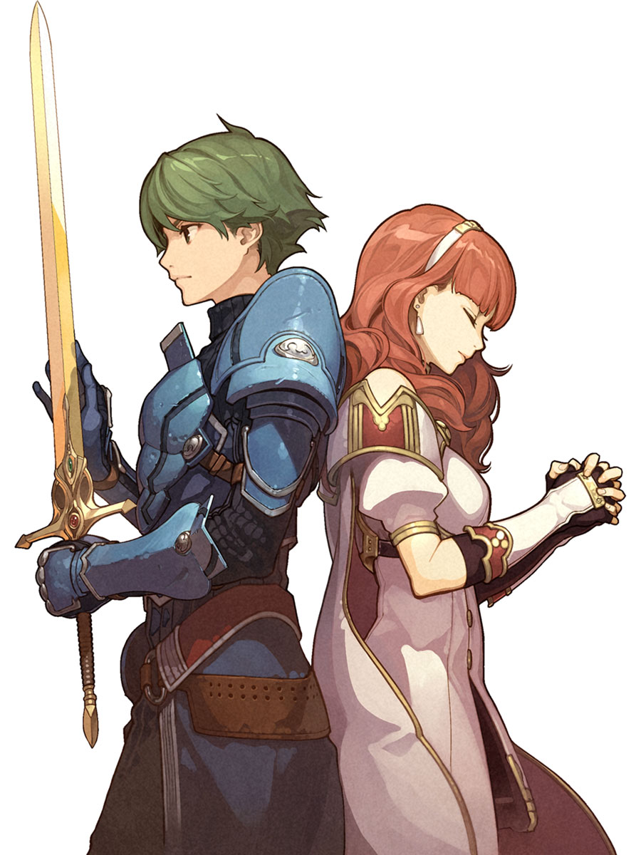 Alm & Celica Character Art from Fire Emblem Echoes: Shadows of Valentia
