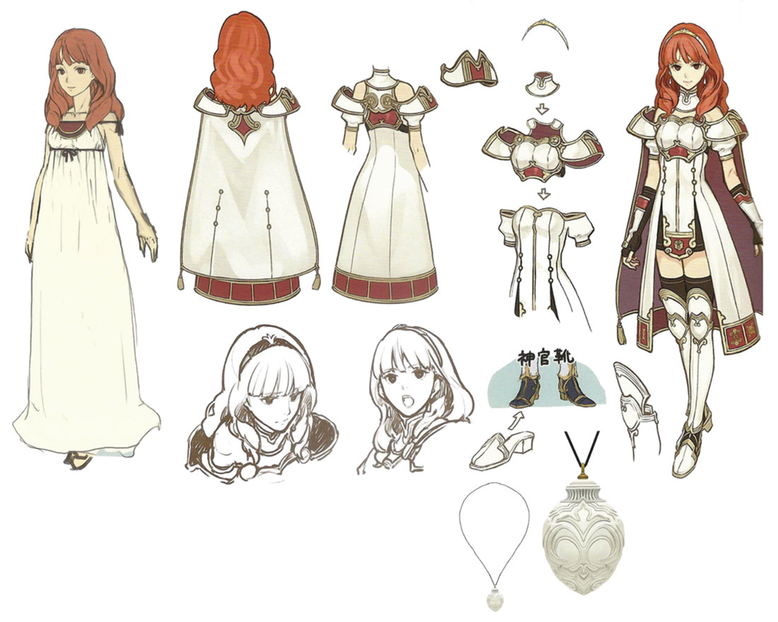 Celica Concept Artwork from Fire Emblem Echoes: Shadows of Valentia