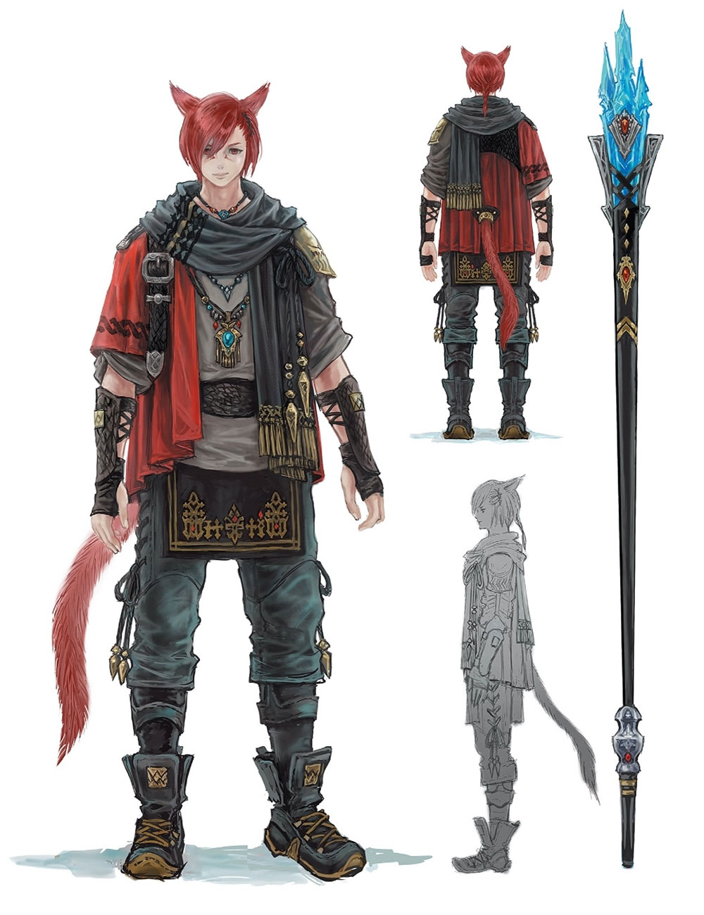 G'raha Tia Concept Art from Final Fantasy XIV: Shadowbringers