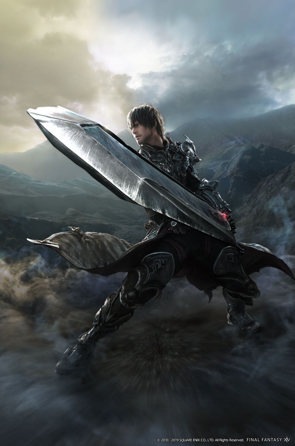 Hyur Dark Knight CG Art from Final Fantasy XIV: Shadowbringers
