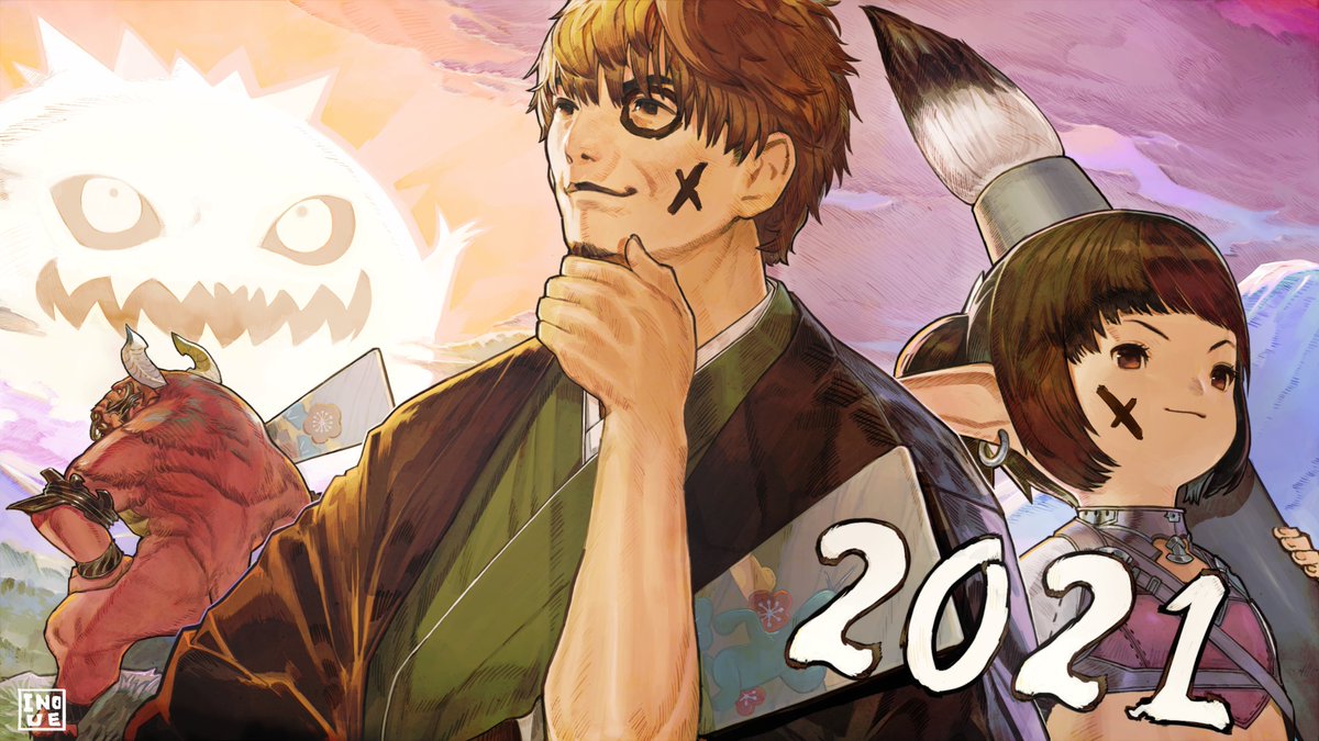 New Year 2021 Art from Final Fantasy XIV: Shadowbringers