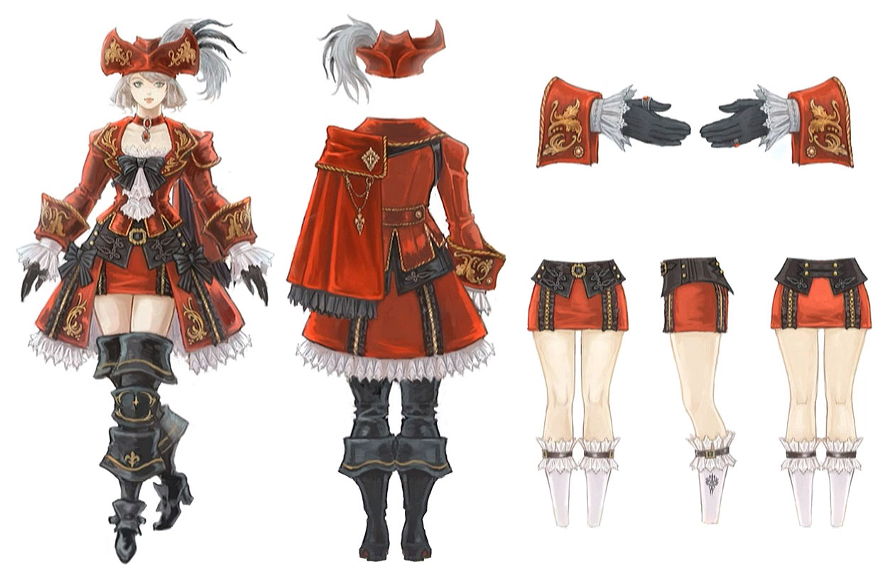 Female Red Mage Concept Art from Final Fantasy XIV: Shadowbringers