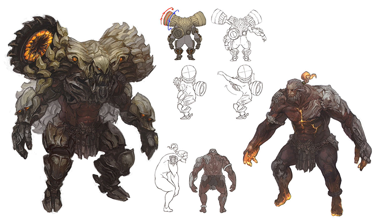 Titan Concept Art from Final Fantasy XIV: Shadowbringers
