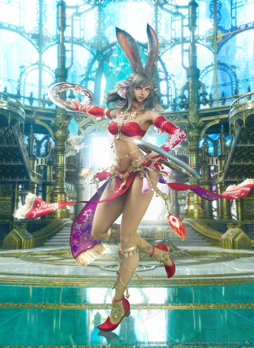 Viera Dancer CG Art from Final Fantasy XIV: Shadowbringers
