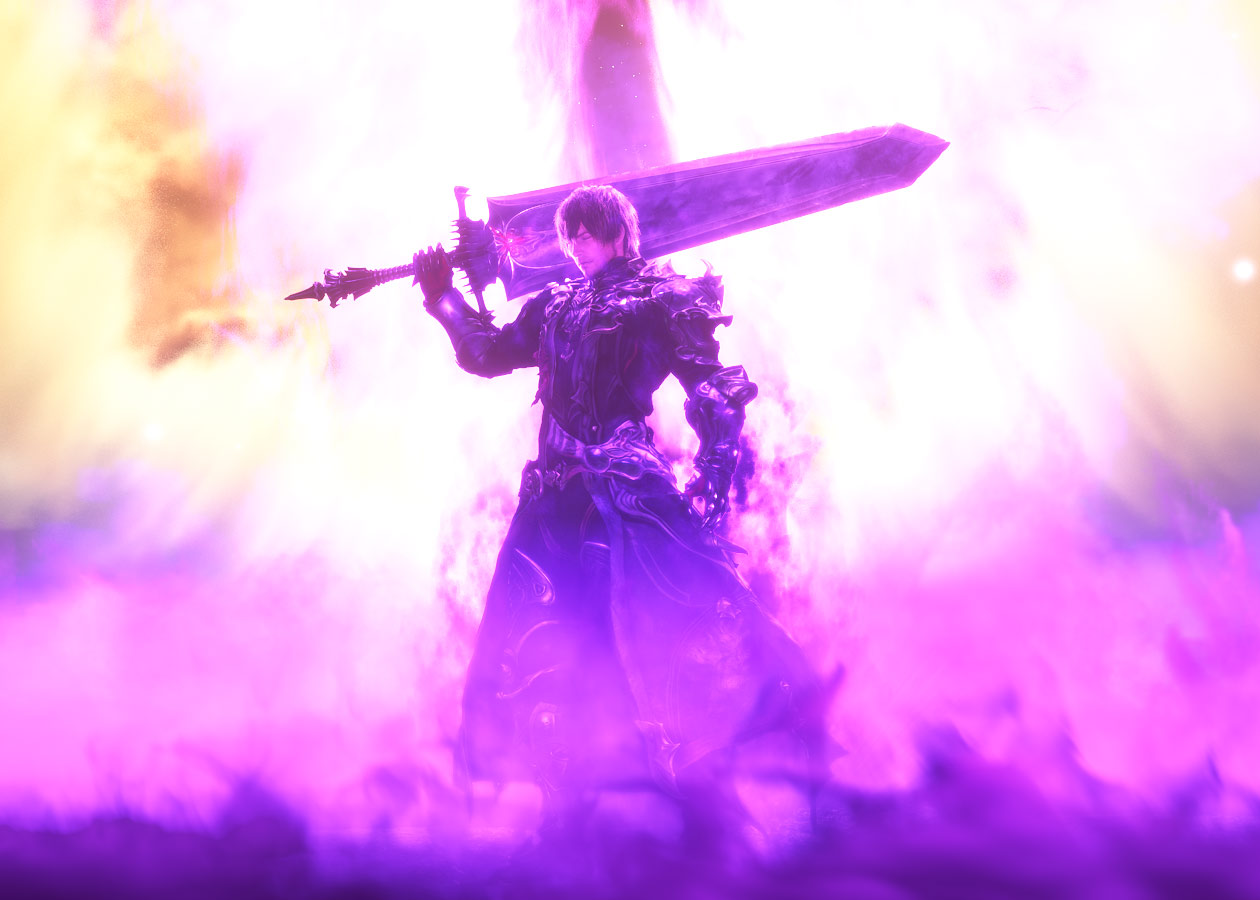Warrior of Darkness CG Artwork from Final Fantasy XIV: Shadowbringers