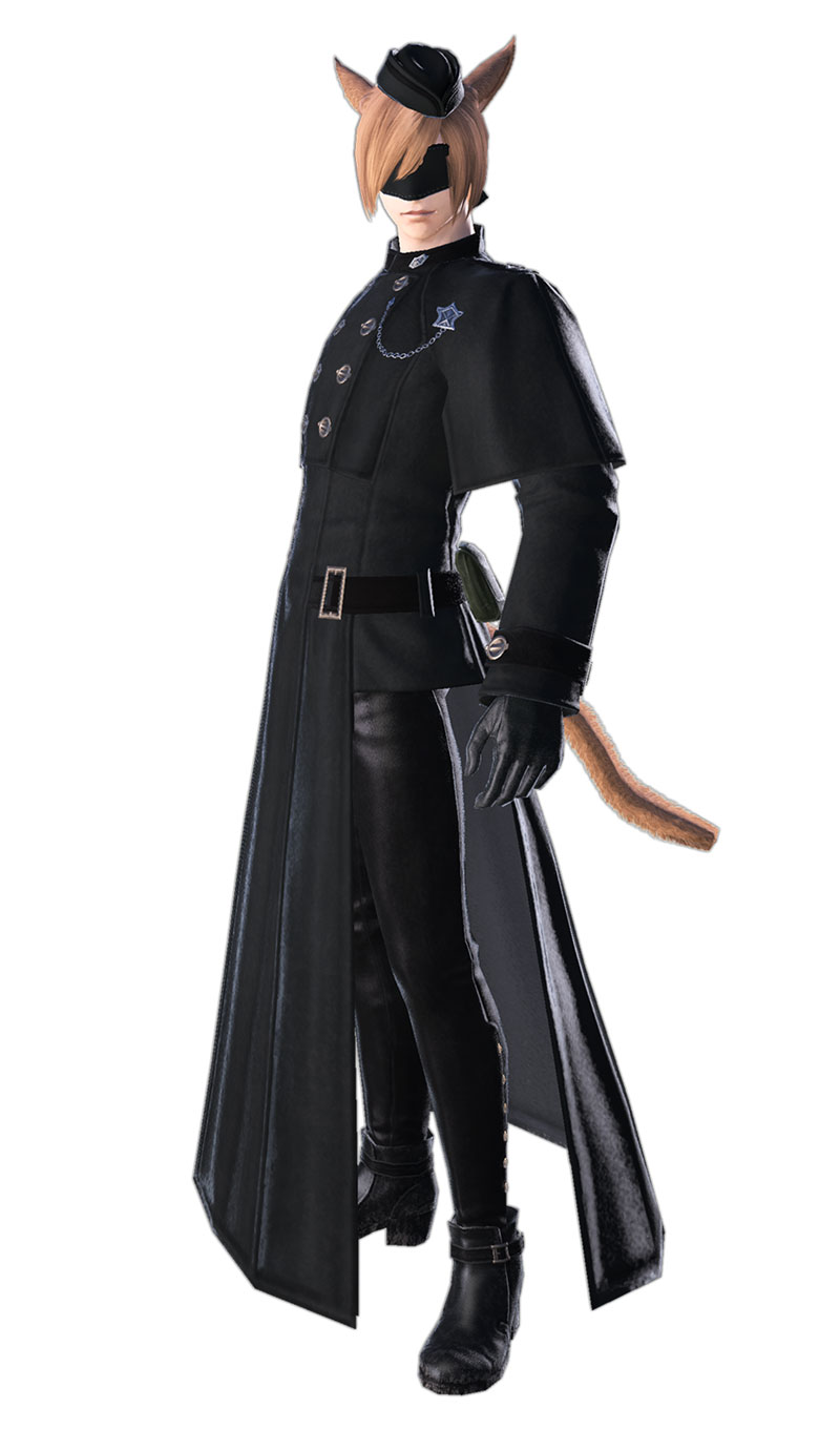 Male Miqo'te YoRHa Gear Render from Final Fantasy XIV: Shadowbringers