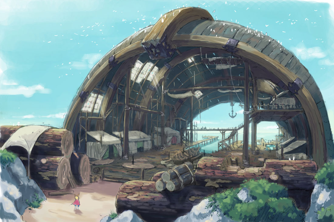 Capstan Upon Hull Concept Art from Ni no Kuni II: Revenant Kingdom