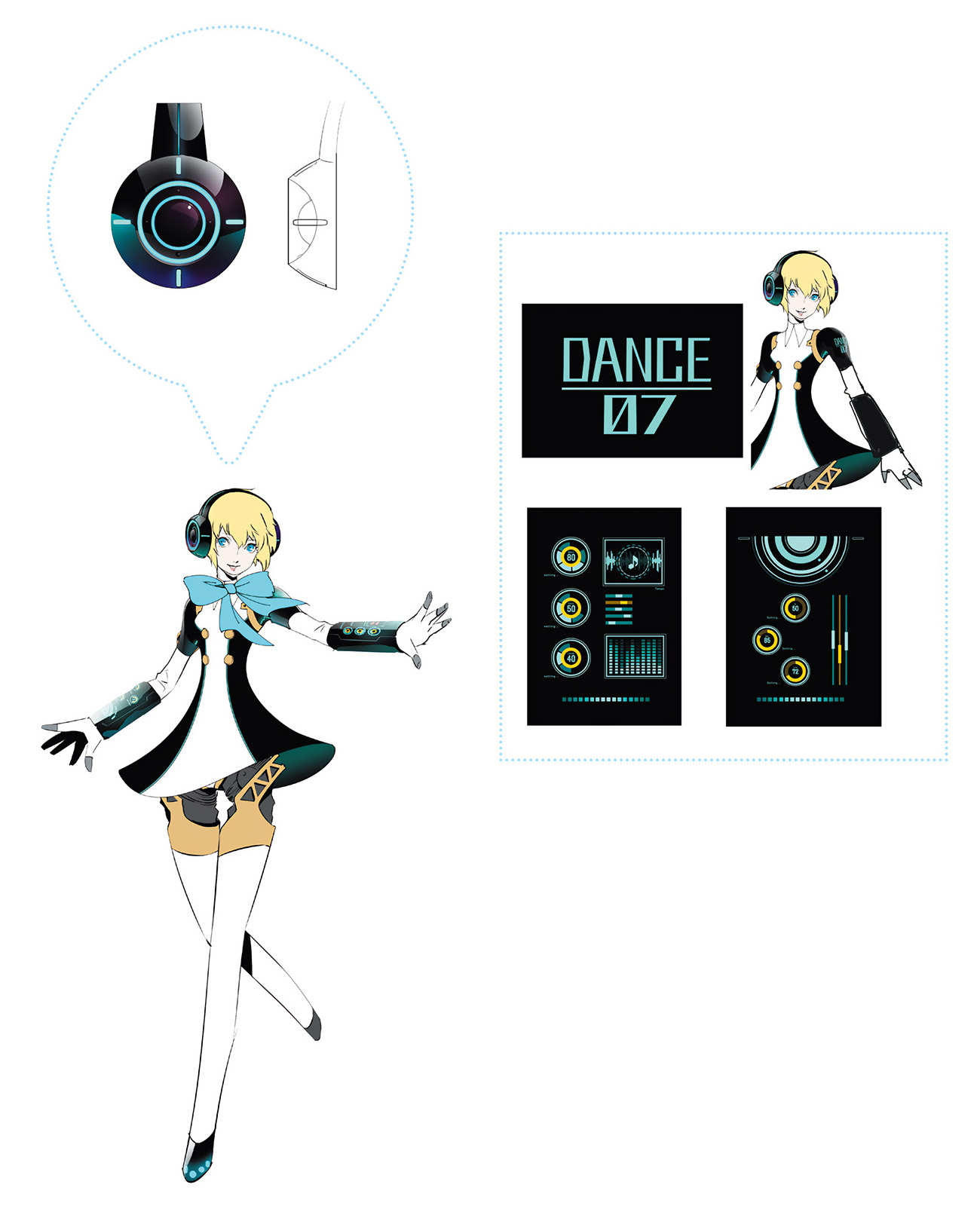 Aegis Concept Art from Persona 3: Dancing in Moonlight