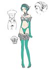 Fuuka Yamagishi Green High-Cut Armor