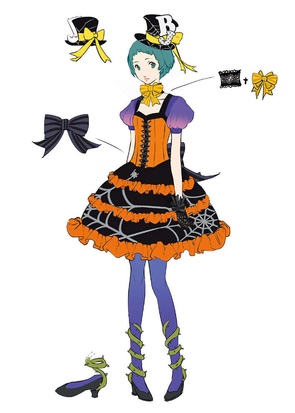 Fuuka Yamagishi Spider Web Dress Art from Persona 3: Dancing in Moonlight