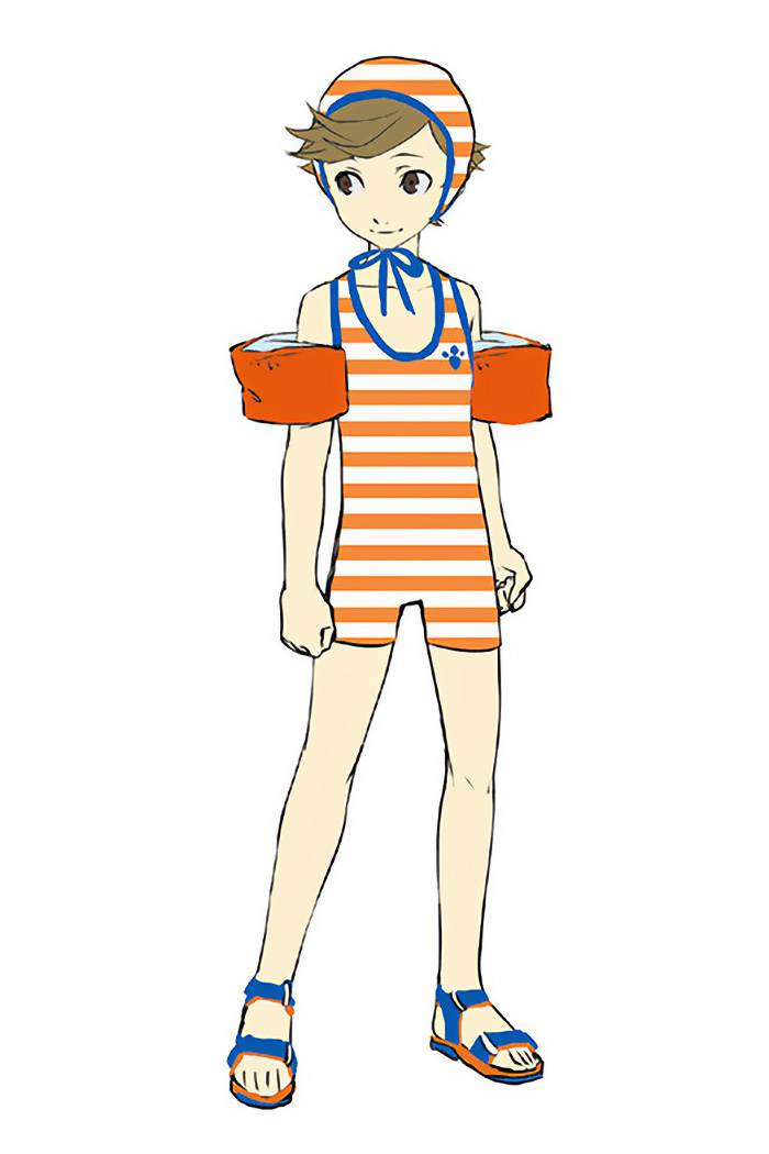 Ken Amada Striped Half Suit Art from Persona 3: Dancing in Moonlight