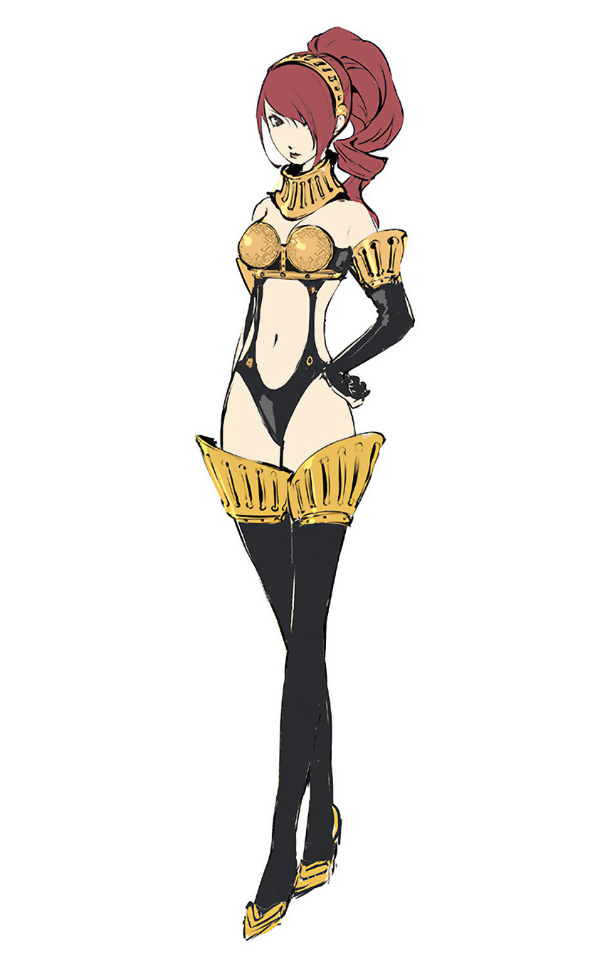 Mitsuru Kurijo Black High-Cut Armor Art from Persona 3: Dancing in Moonlight
