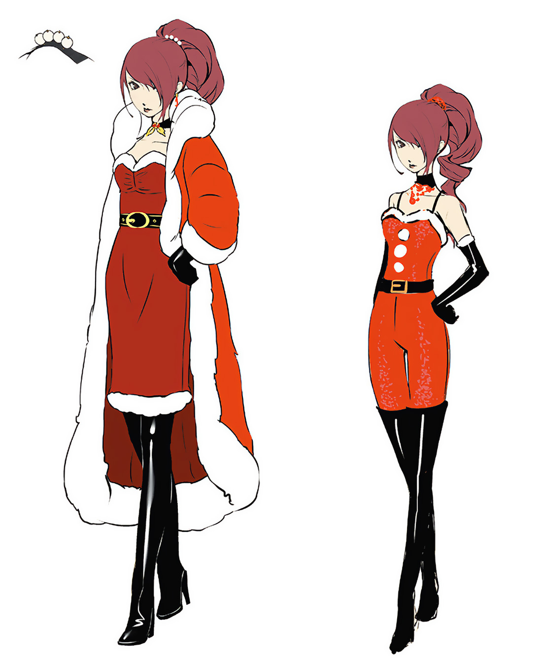 Mitsuru Kurijo Santa Dress Art from Persona 3: Dancing in Moonlight