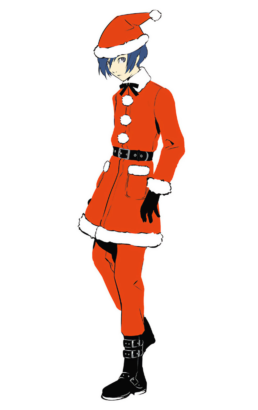Protagonist Santa Suit Art from Persona 3: Dancing in Moonlight